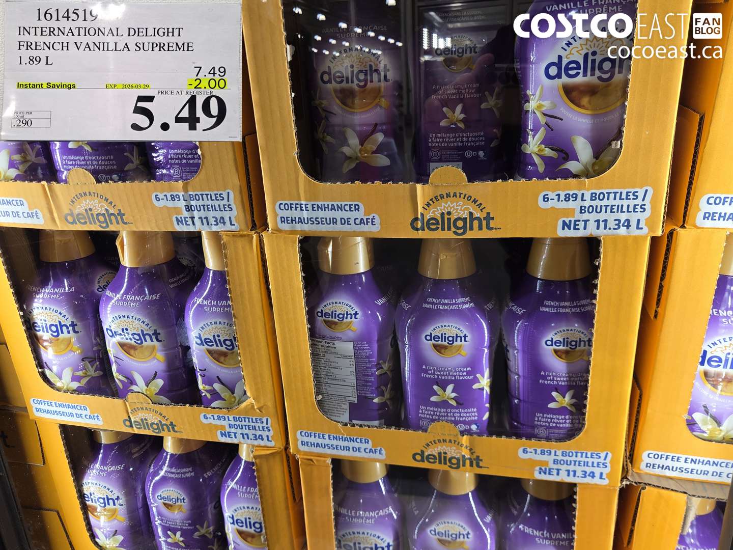 1614519 INTERNATIONAL DELIGHT FRENCH VANILLA SUPREME ($2.00 INSTANT SAVINGS EXPIRES ON 2026-03-29) $5.49