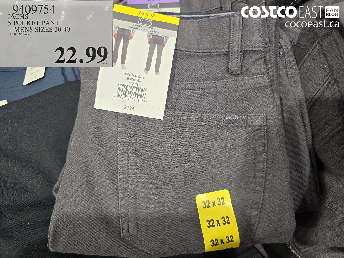 9409754 JACHS 5 POCKET PANT + MENS SIZES 30-40 $22.99