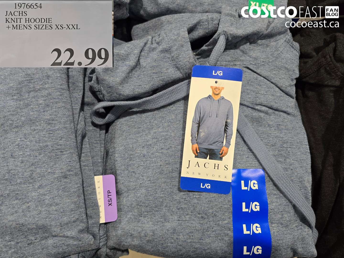 1976654 JACHS KNIT HOODIE +MENS SIZES XS-XXL $22.99