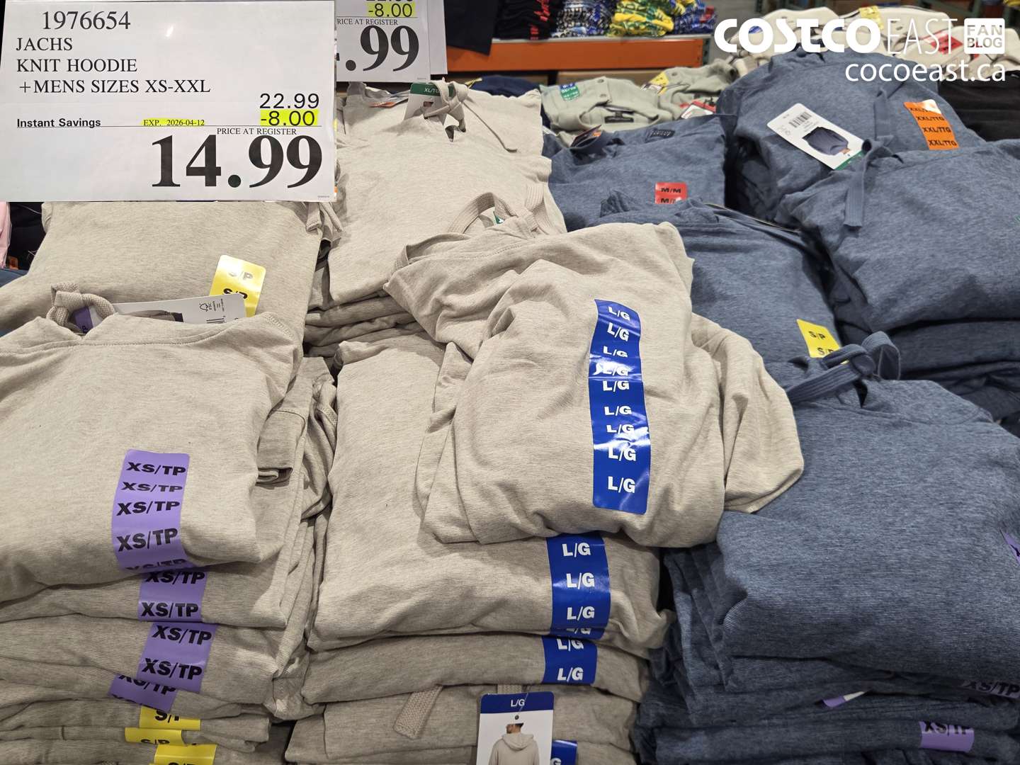 1976654 JACHS KNIT HOODIE +MENS SIZES XS-XXL ($8.00 INSTANT SAVINGS EXPIRES ON 2026-04-12) $14.99