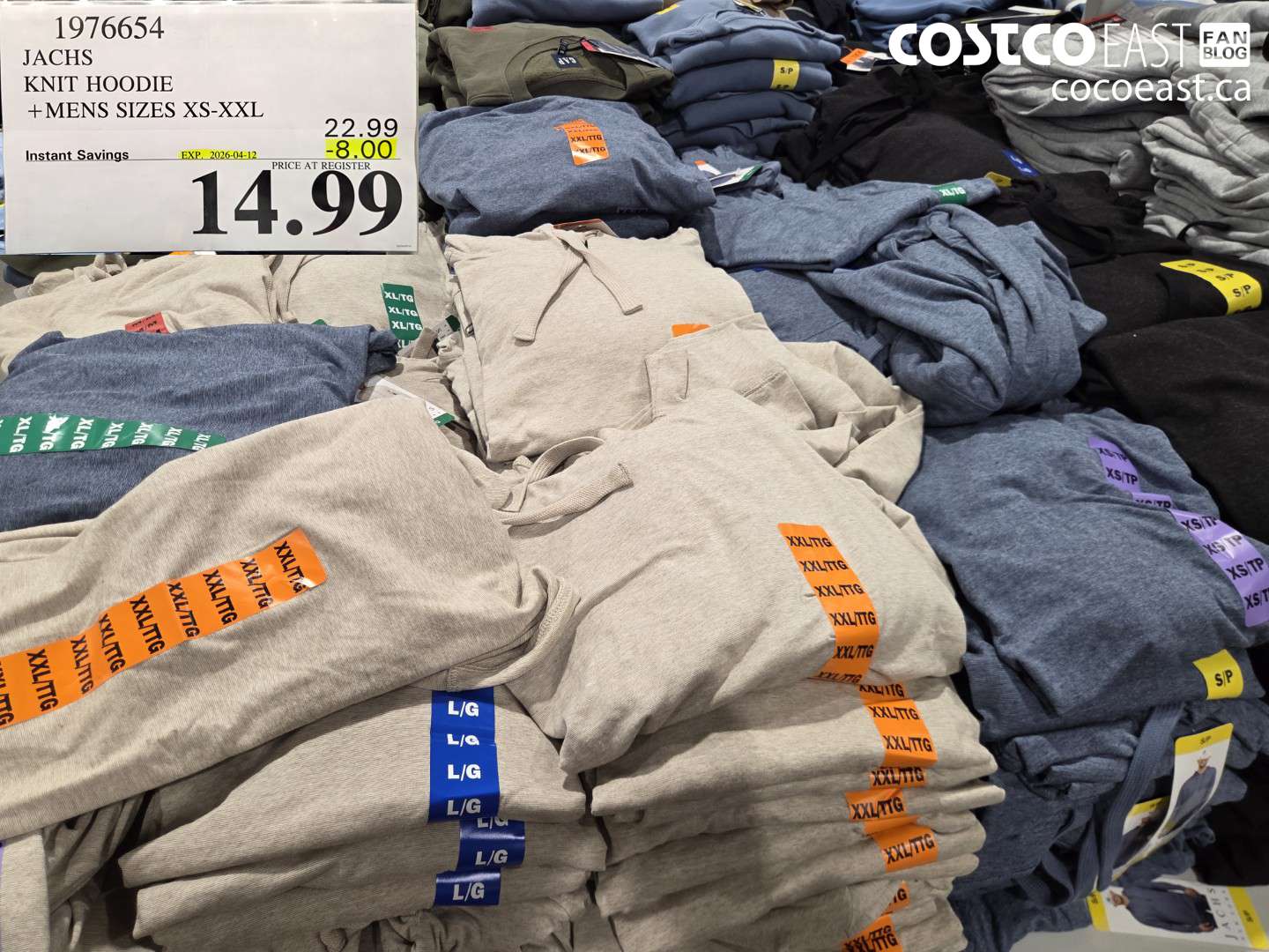 1976654 JACHS KNIT HOODIE +MENS SIZES XS-XXL ($8.00 INSTANT SAVINGS EXPIRES ON 2026-04-12) $14.99