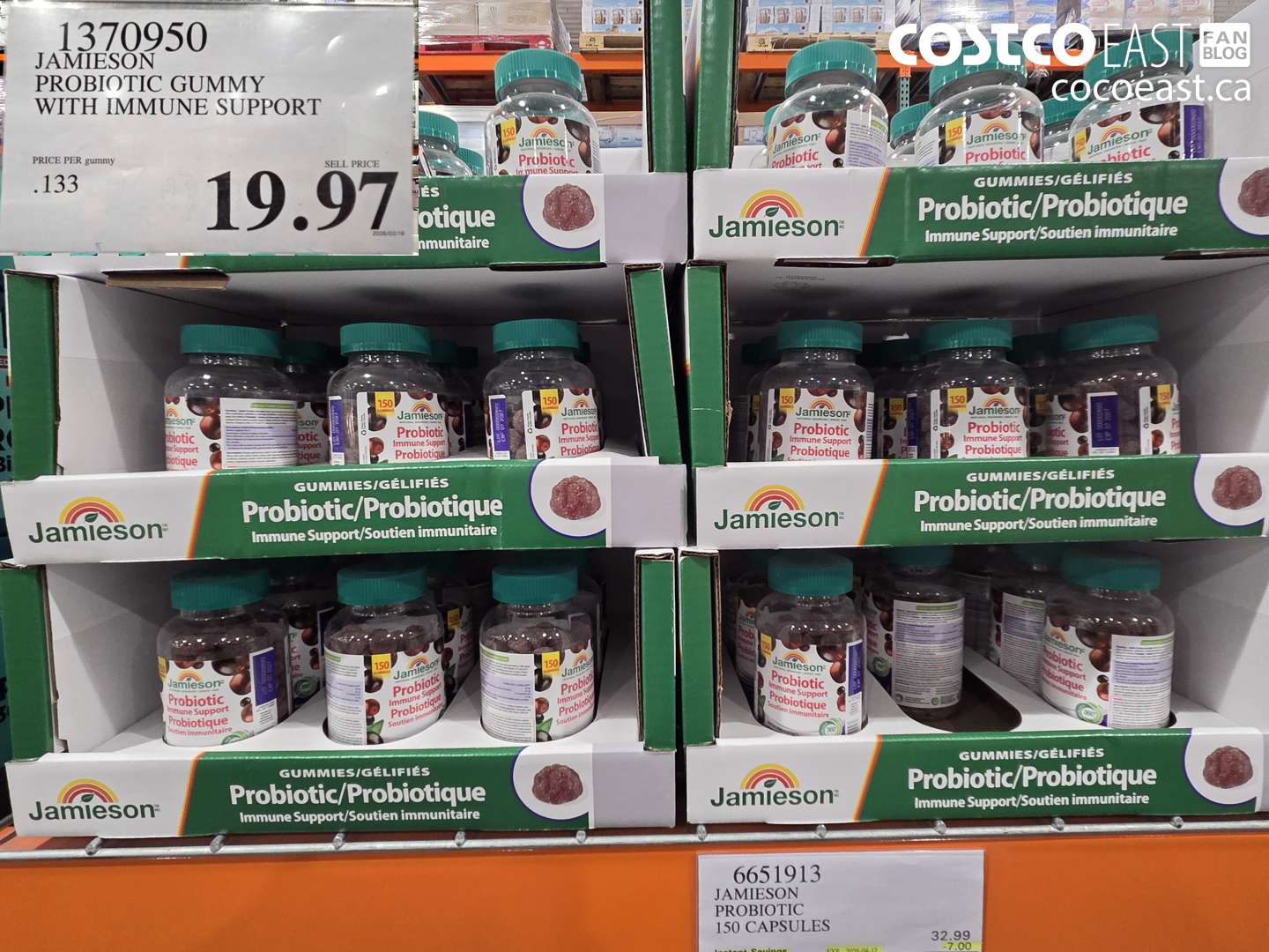 1370950 JAMIESON PROBIOTIC GUMMY WITH IMMUNE SUPPORT $19.97