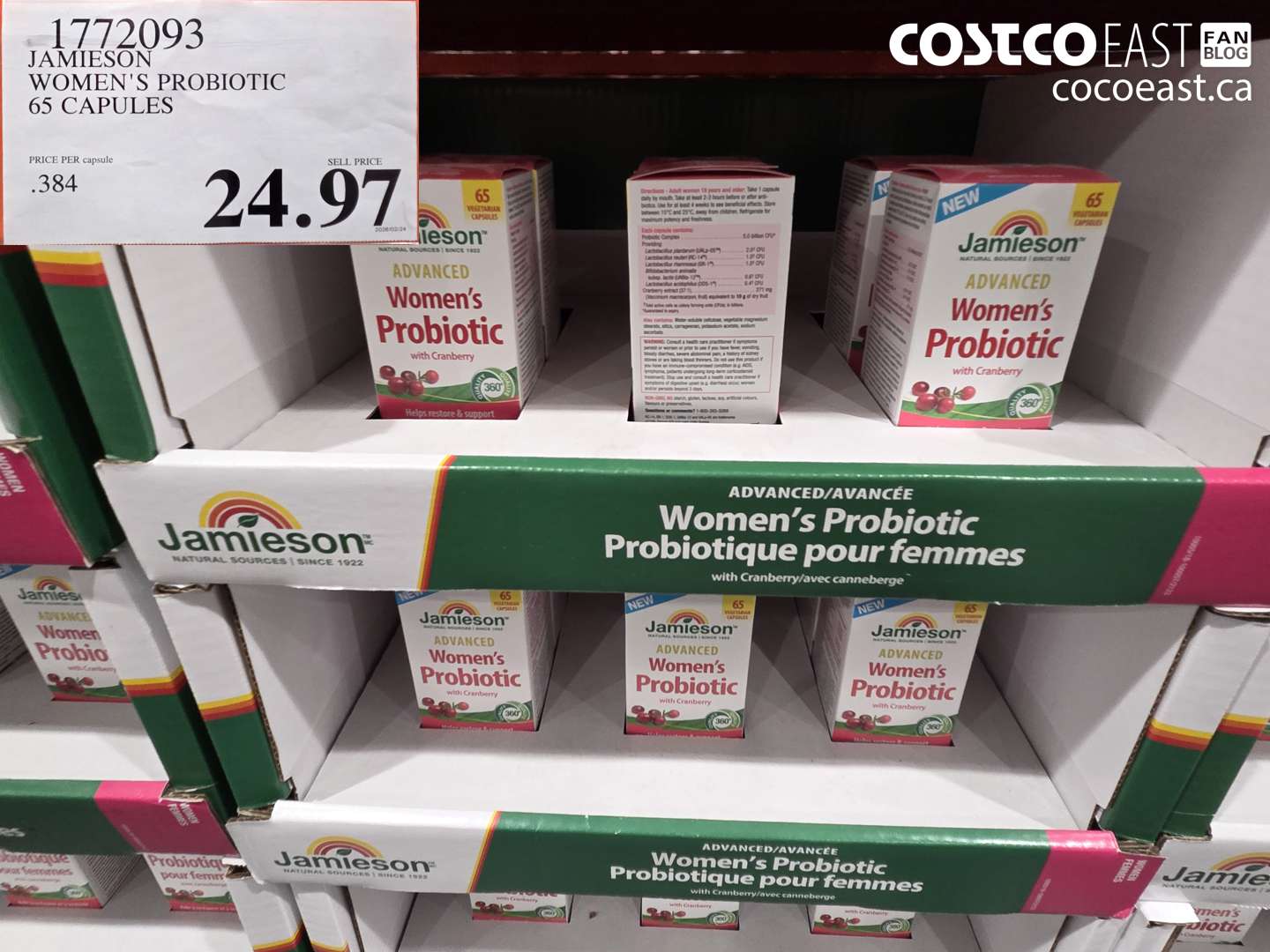 1772093 JAMIESON WOMEN'S PROBIOTIC 65 CAPULES $24.97