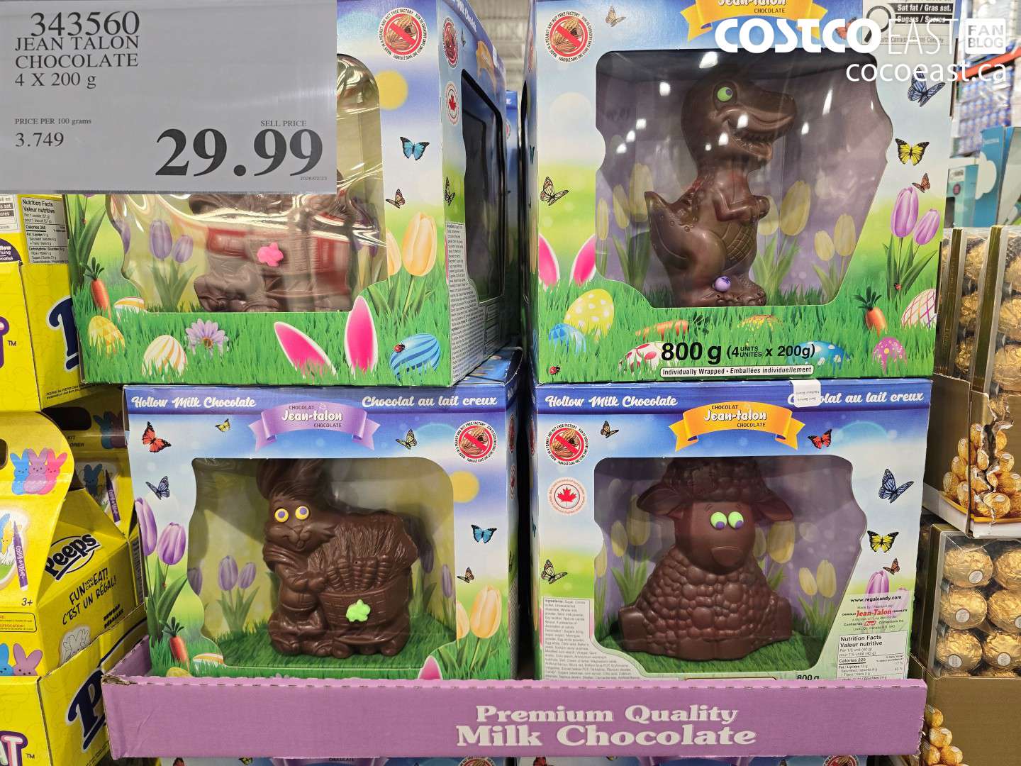 343560 JEAN TALON CHOCOLATE 4 X 200 G $29.99