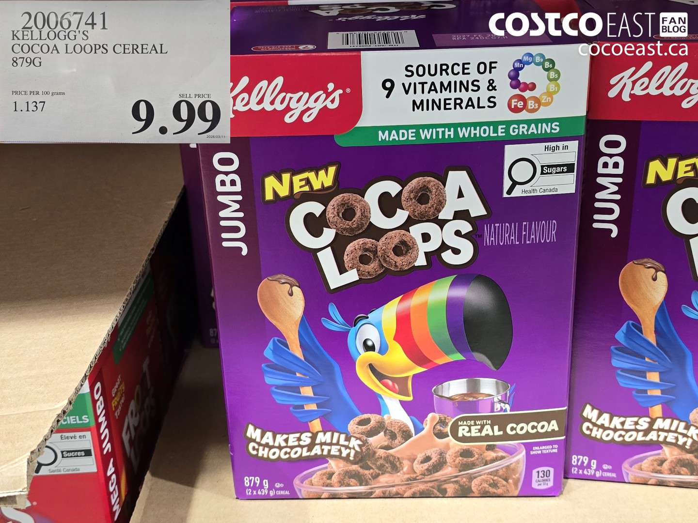 2006741 KELLOGG'S COCOA LOOPS CEREAL 879G 879 G $9.99