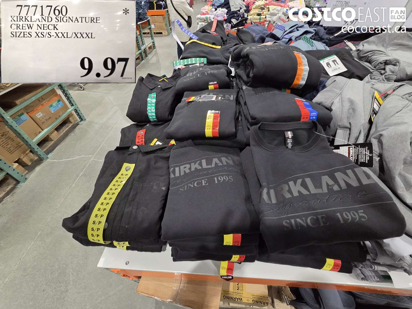 7711760 KIRKLAND SIGNATURE CREW NECK SIZES XS/S-XXL/XXXL $9.97