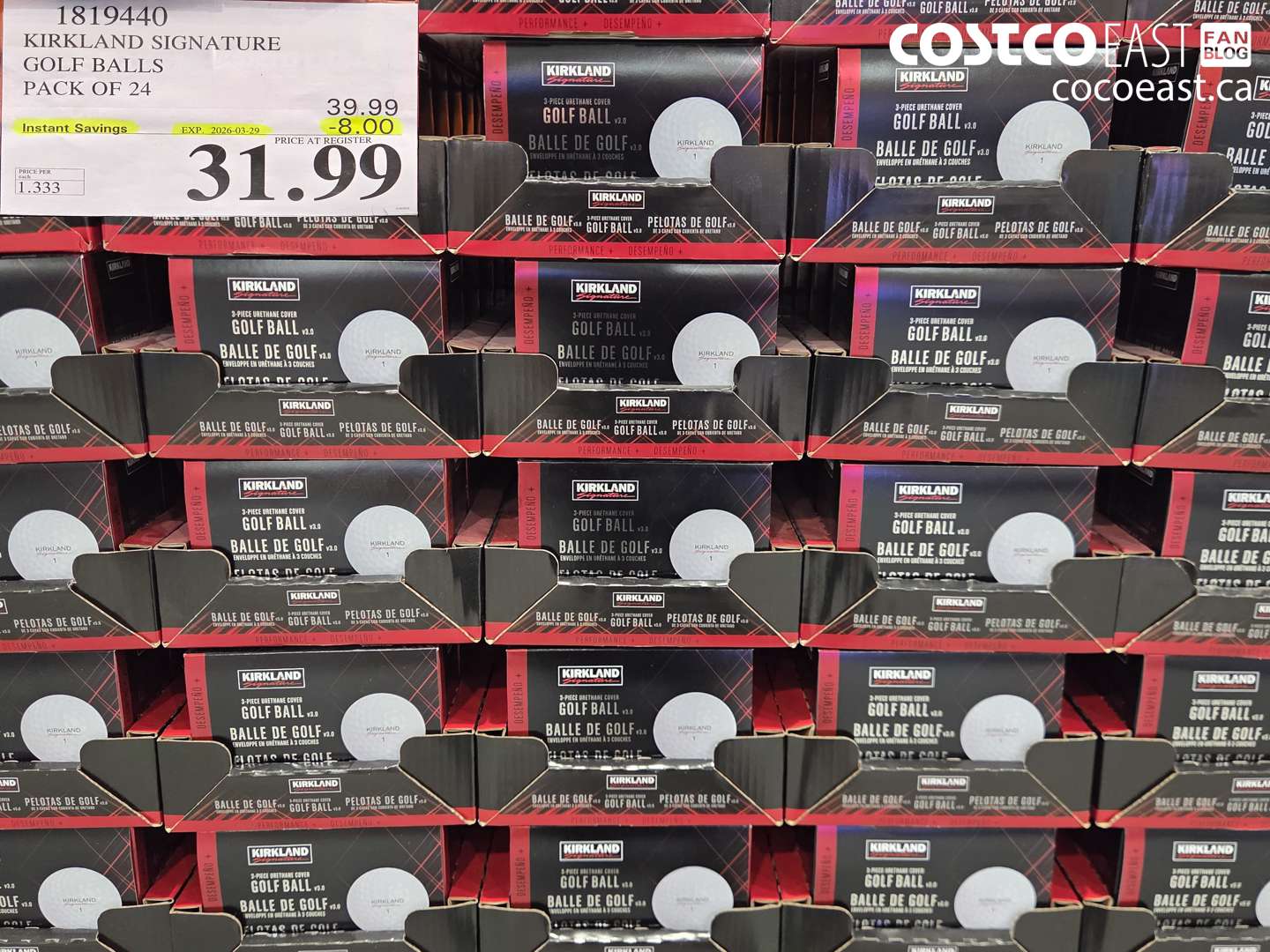 1819440 KIRKLAND SIGNATURE GOLF BALLS PACK OF 24 ($8.00 INSTANT SAVINGS EXPIRES ON 2026-03-29) $31.99