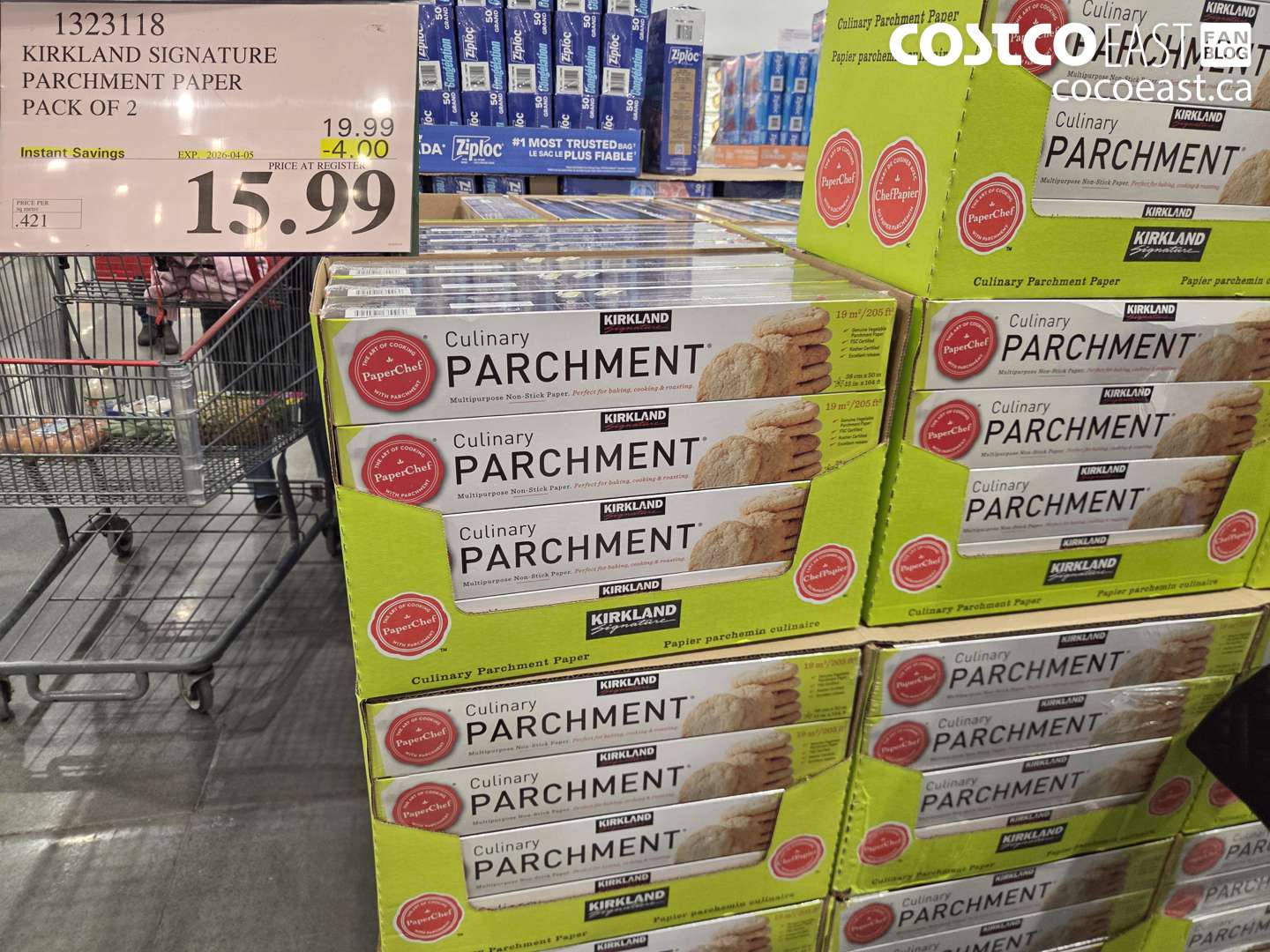 1323118 KIRKLAND SIGNATURE PARCHMENT PAPER PACK OF 2 ($4.00 INSTANT SAVINGS EXPIRES ON 2026-04-05) $15.99