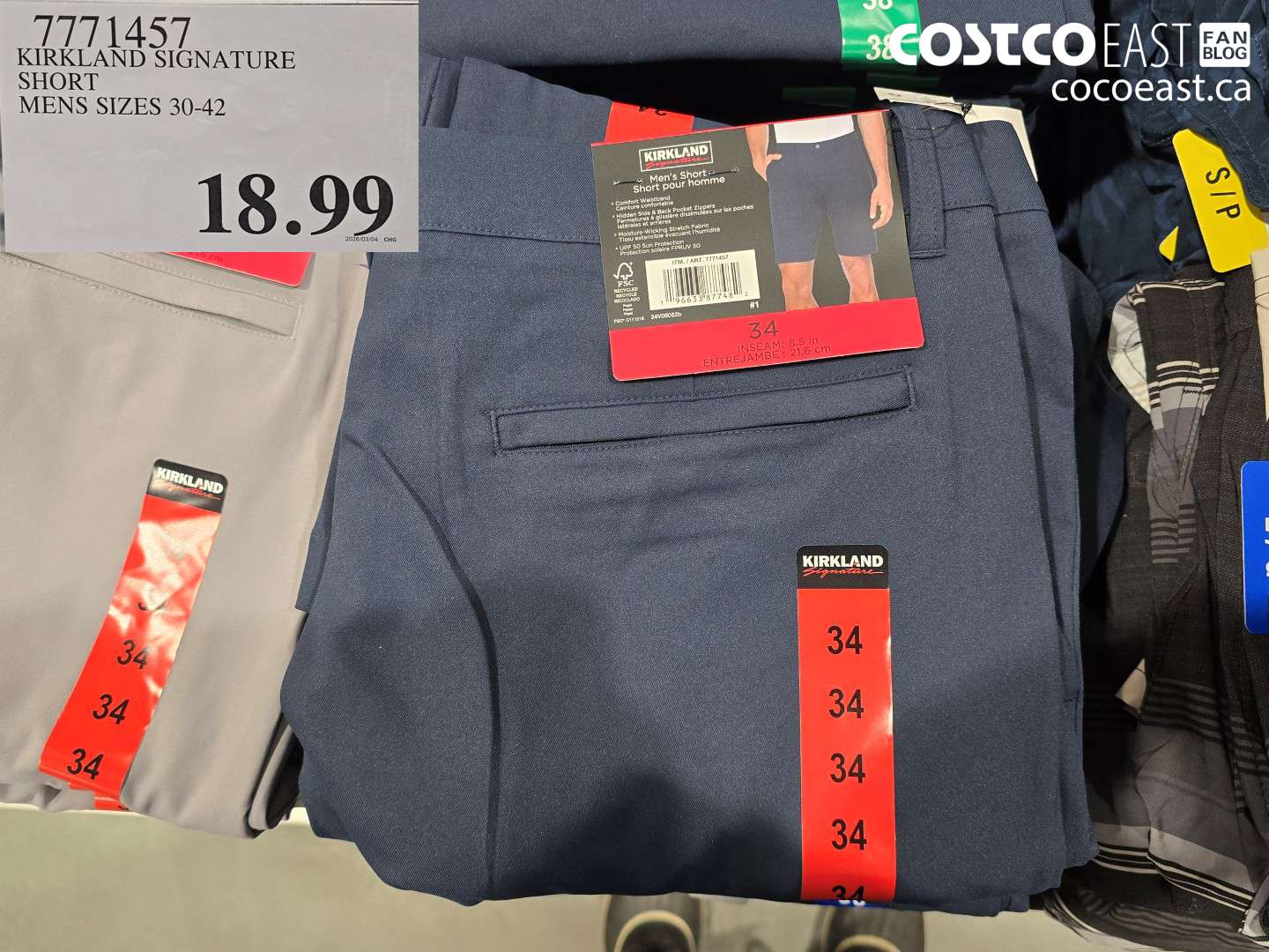 7711457 KIRKLAND SIGNATURE SHORT MENS SIZES 30-42 $18.99