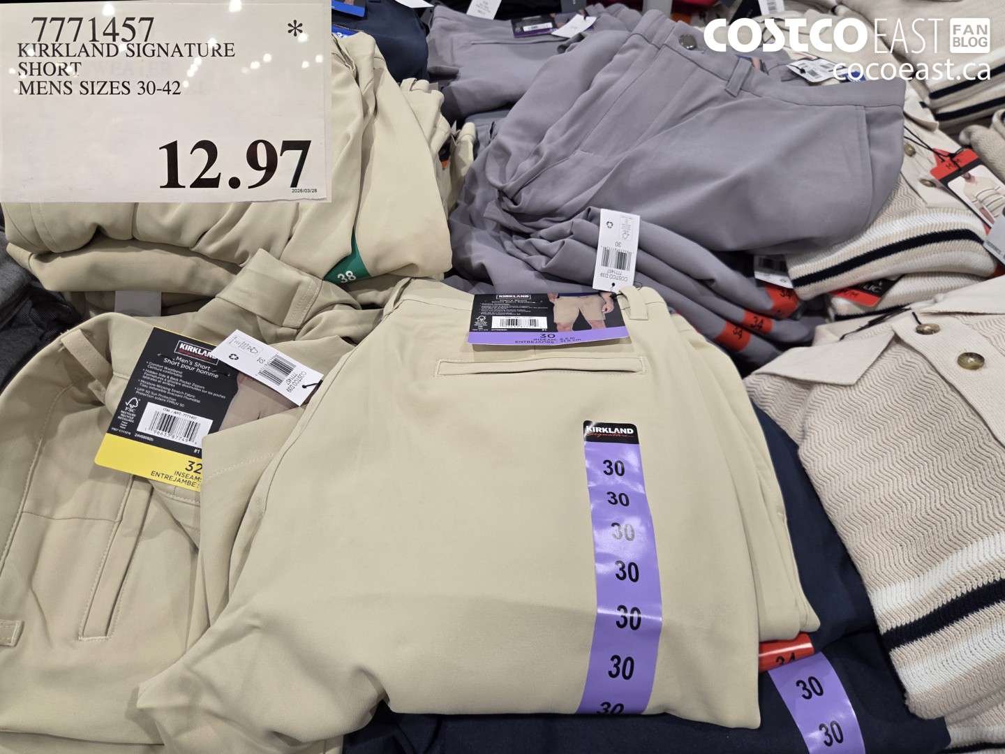 7711457 KIRKLAND SIGNATURE SHORT MENS SIZES 30-42 $12.97