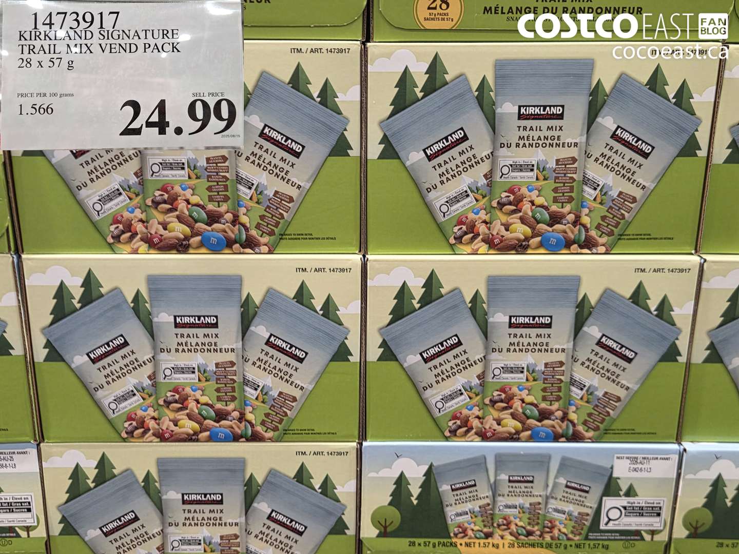 14739117 KIRKLAND SIGNATURE TRAIL MIX VEND PACK $24.99