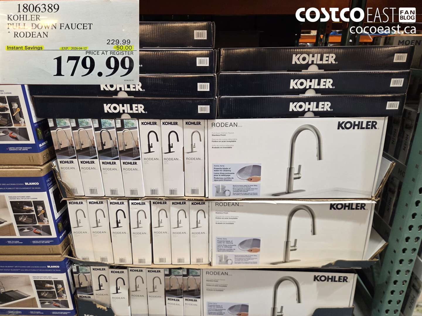 1806389 KOHLER PULL-DOWN FAUCET RODEAN ($50.00 INSTANT SAVINGS EXPIRES ON 2026-04-12) $179.99