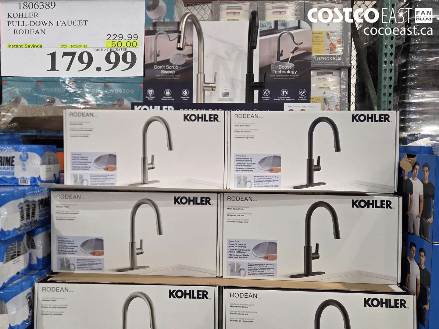 1806389 KOHLER PULL-DOWN FAUCET RODEAN ($50.00 INSTANT SAVINGS EXPIRES ON 2026-04-12) $179.99