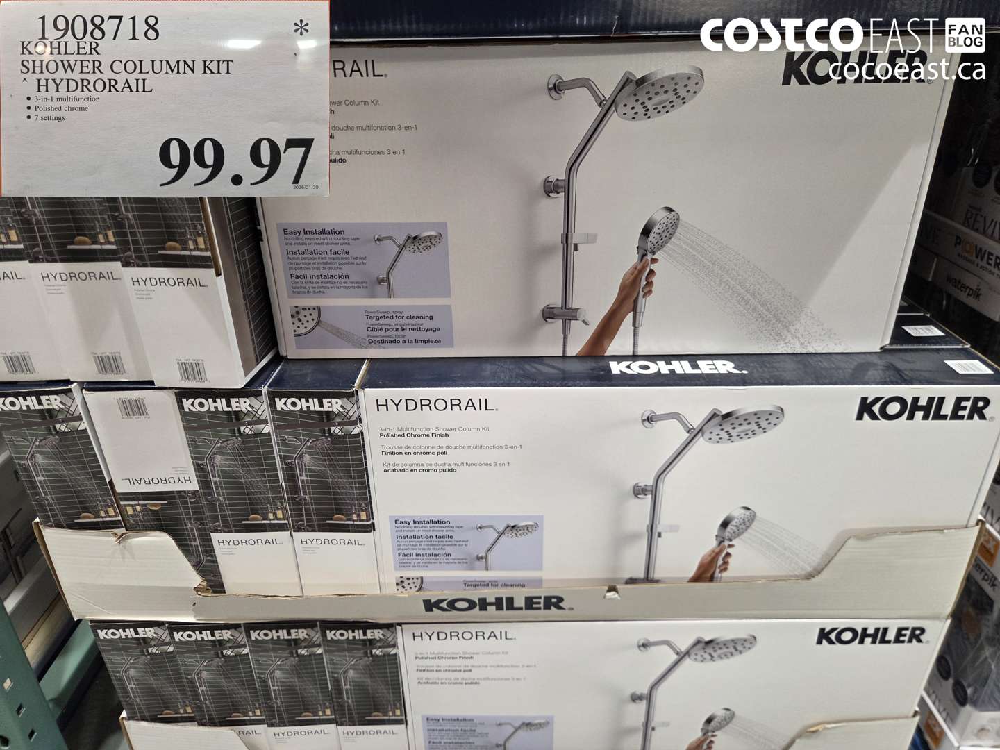 1908718 KOHLER SHOWER COLUMN KIT HYDRO RAIL $99.97