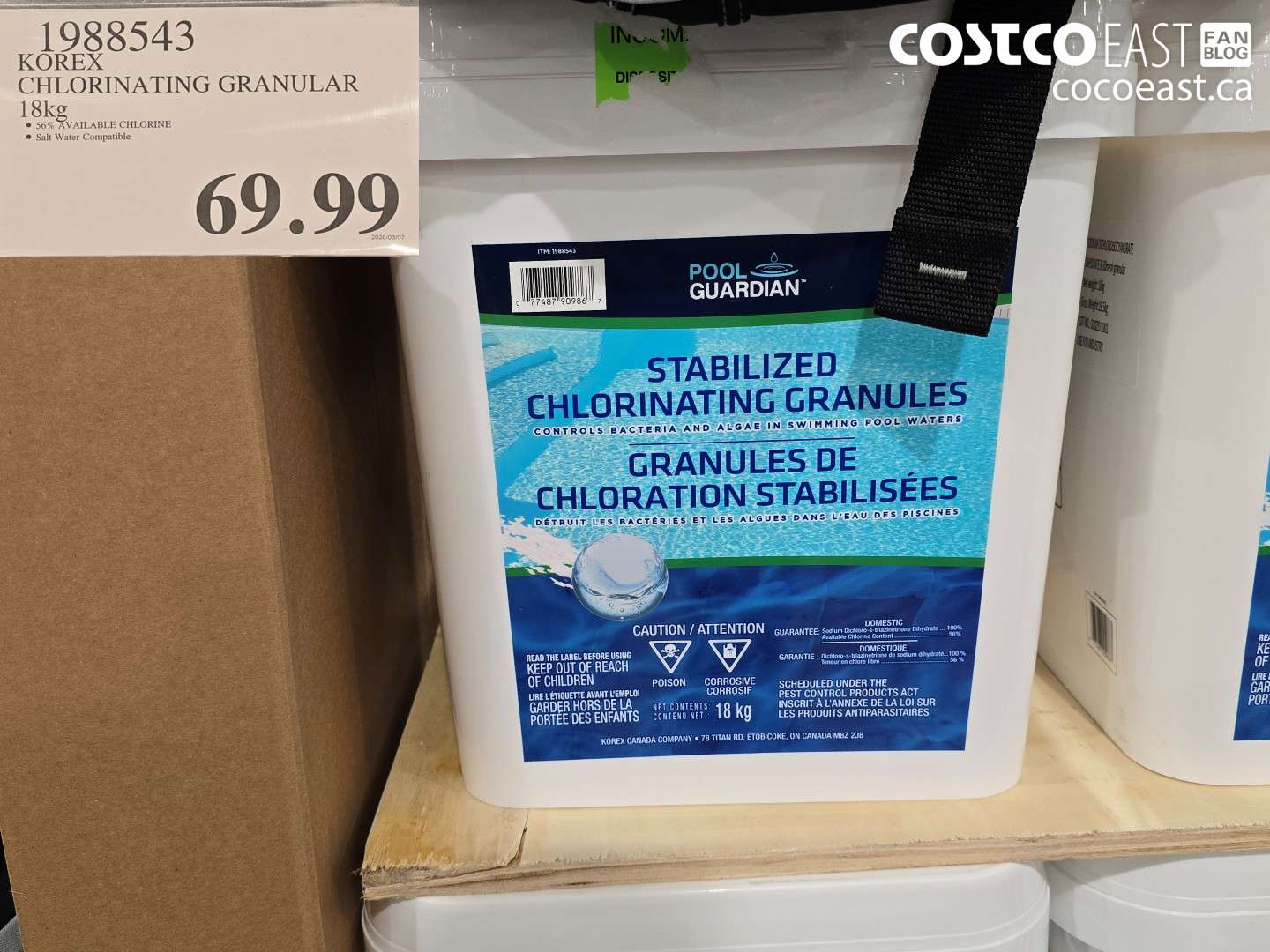 1988543 KOREX CHLORINATING GRANULAR 18KG $69.99