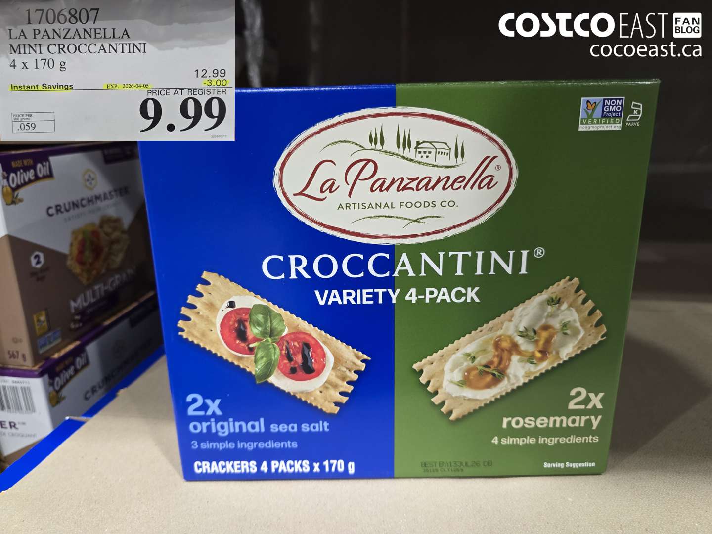1706807 LA PANZANELLA MINI CROCCANTINI 4 X 170 G ($3.00 INSTANT SAVINGS EXPIRES ON 2026-04-05) $9.99