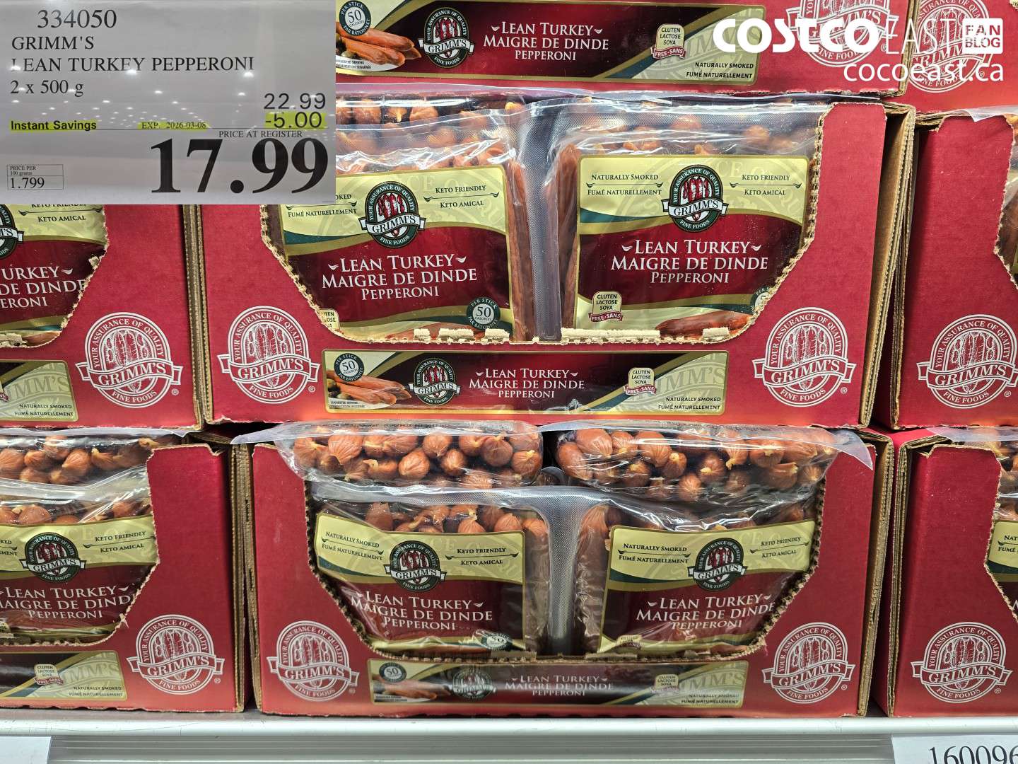 334050 LEAN TURKEY PEPPERONI ($5.00 INSTANT SAVINGS EXPIRES ON 2026-03-08) $17.99