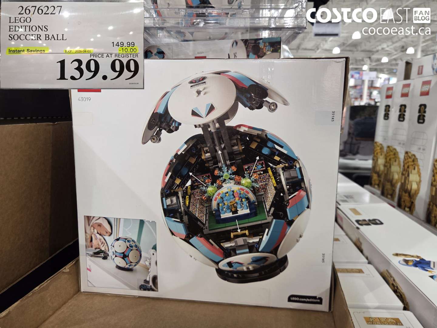 26762227 LEGO EDITIONS SOCCER BALL ($10.00 INSTANT SAVINGS EXPIRES ON 2026-04-01) $139.99