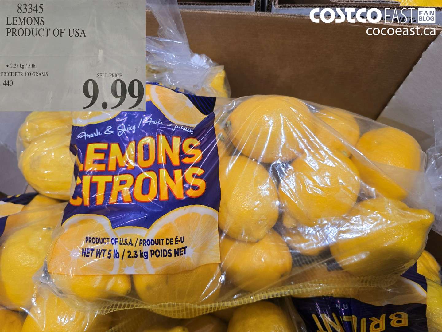 83345 LEMONS PRODUCT OF USA $9.99