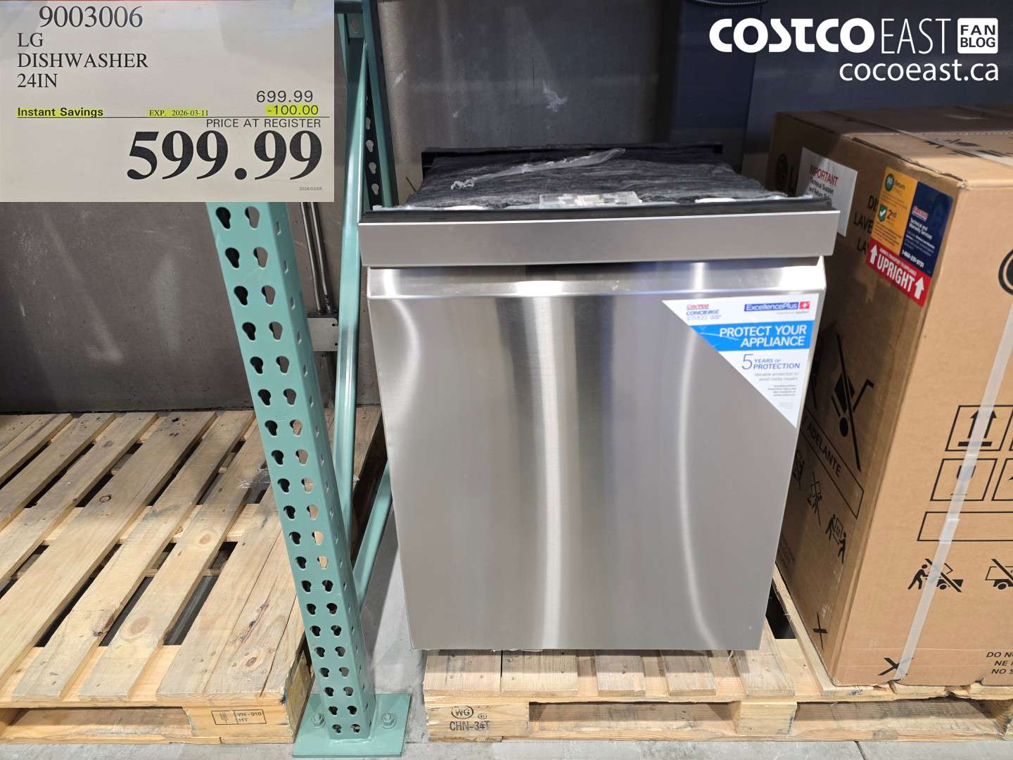 9003006 LG DISHWASHER 24IN ($100.00 INSTANT SAVINGS EXPIRES ON 2026-03-11) $599.99