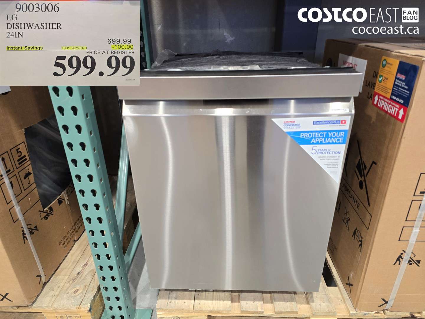 9003006 LG DISHWASHER 24IN ($100.00 INSTANT SAVINGS EXPIRES ON 2026-03-11) $599.99