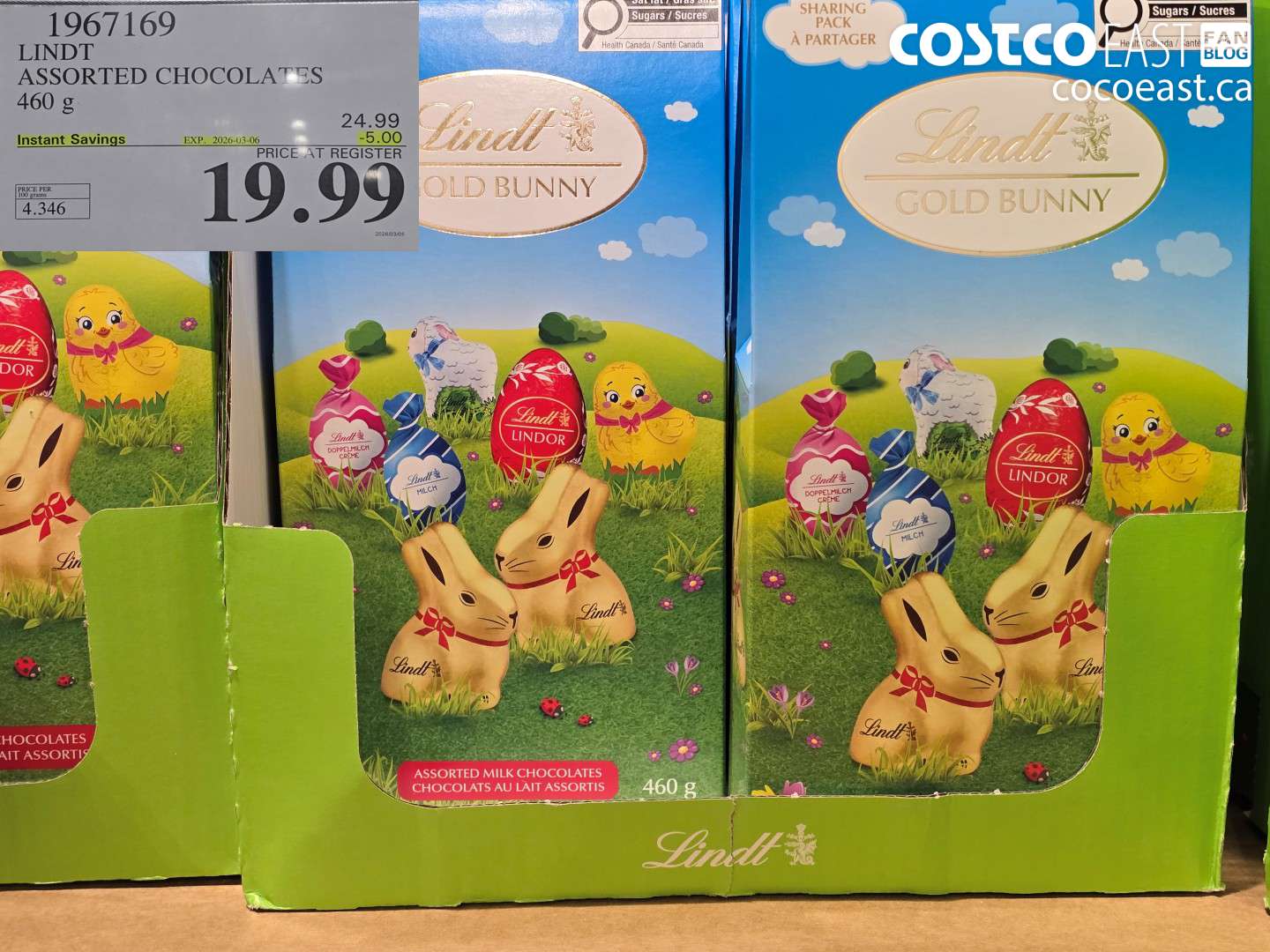 1967169 LINDT ASSORTED CHOCOLATES 460 G ($5.00 INSTANT SAVINGS EXPIRES ON 2026-03-06) $19.99