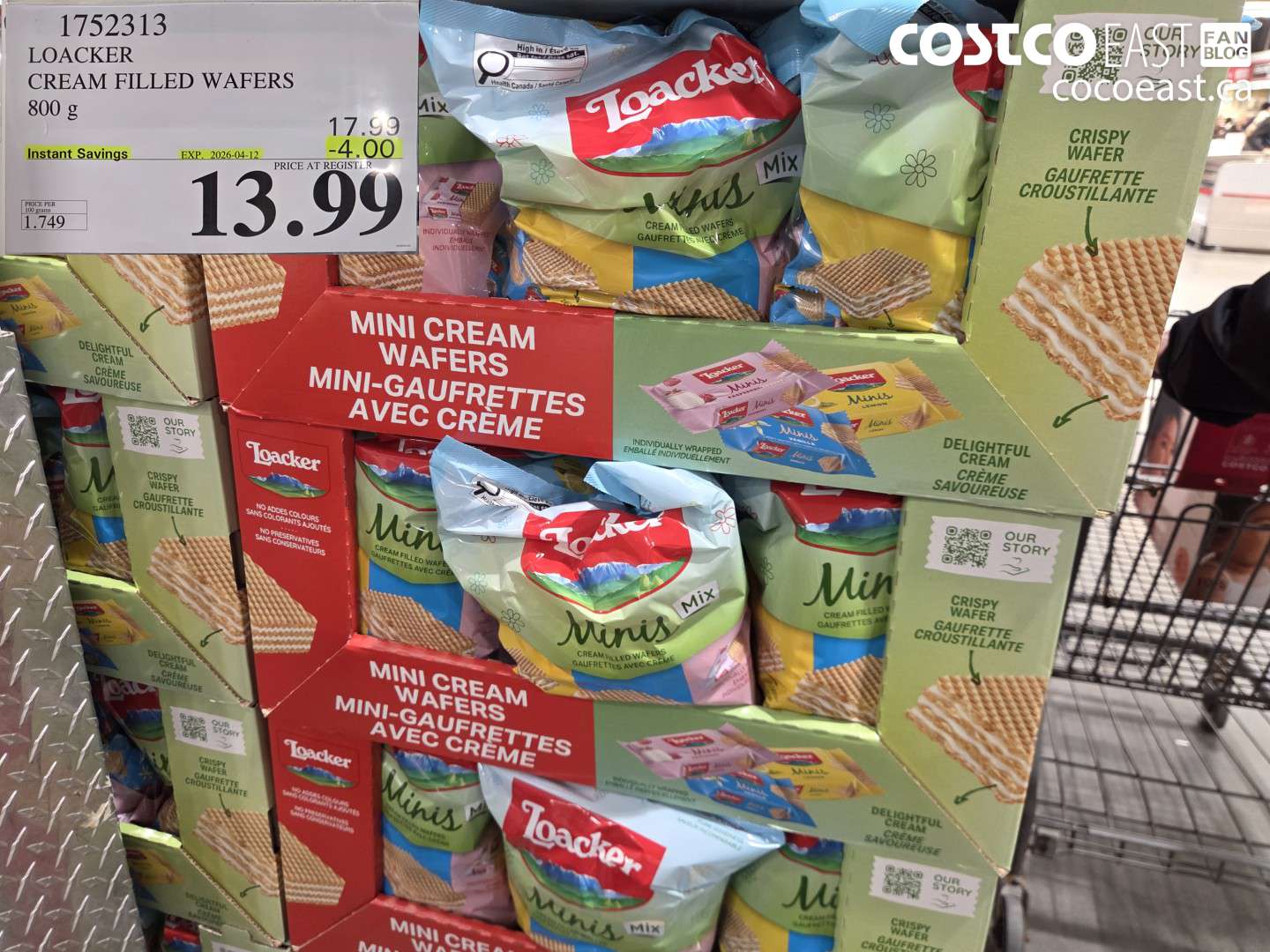 1752313 LOACKER CREAM FILLED WAFERS ($4.00 INSTANT SAVINGS EXPIRES ON 2026-04-12) $13.99
