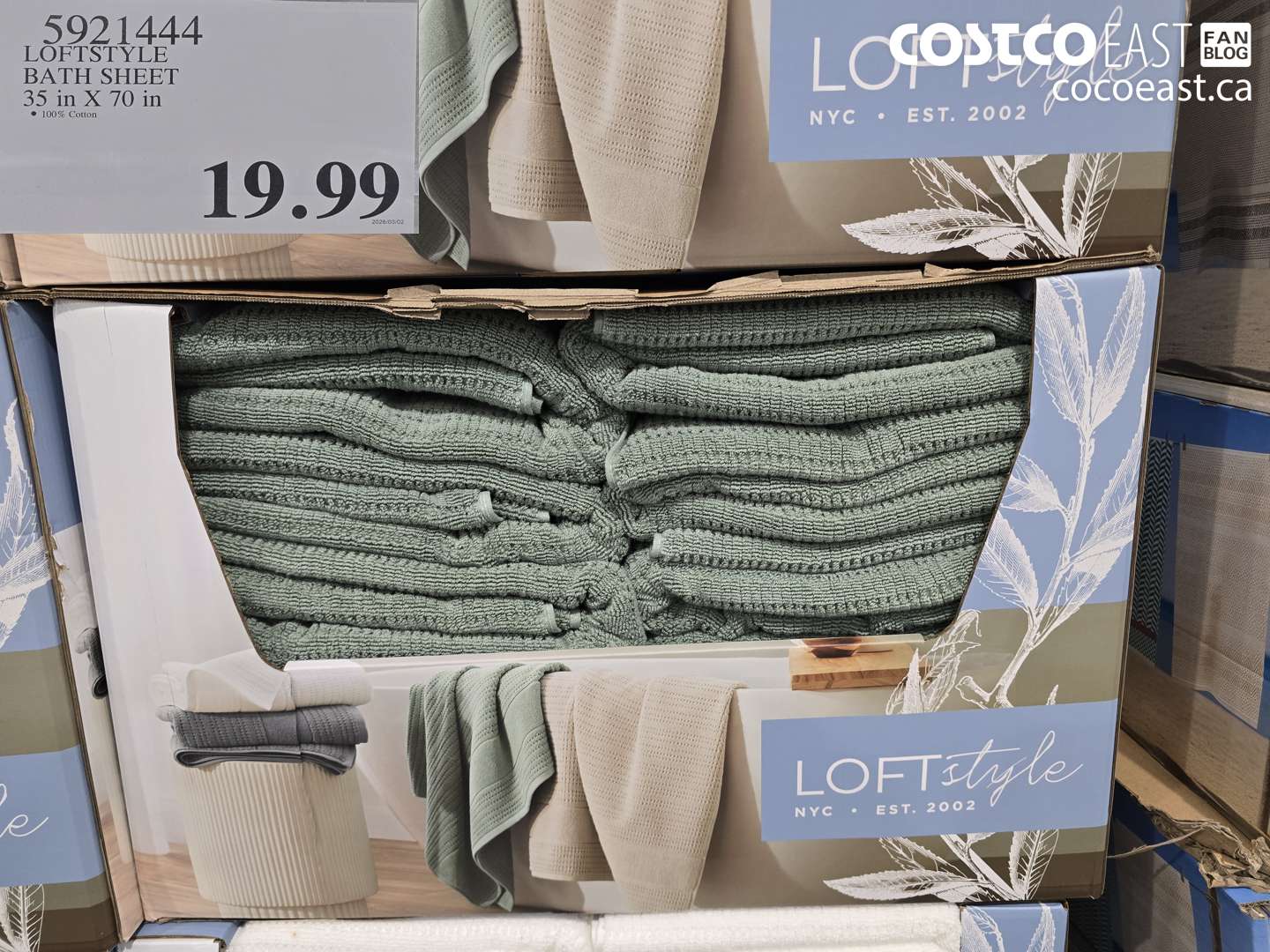 5921444 LOFTSTYLE BATH SHEET 35 IN X 70 IN $19.99