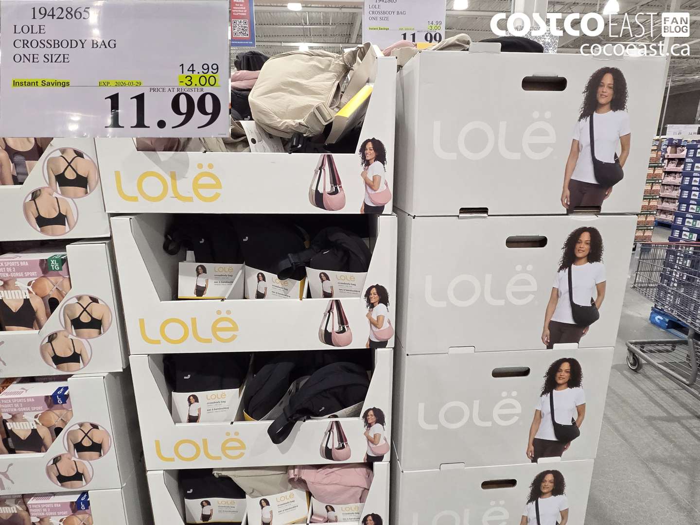 1942865 LOLE CROSSBODY BAG ONE SIZE ($3.00 INSTANT SAVINGS EXPIRES ON 2026-03-29) $11.99