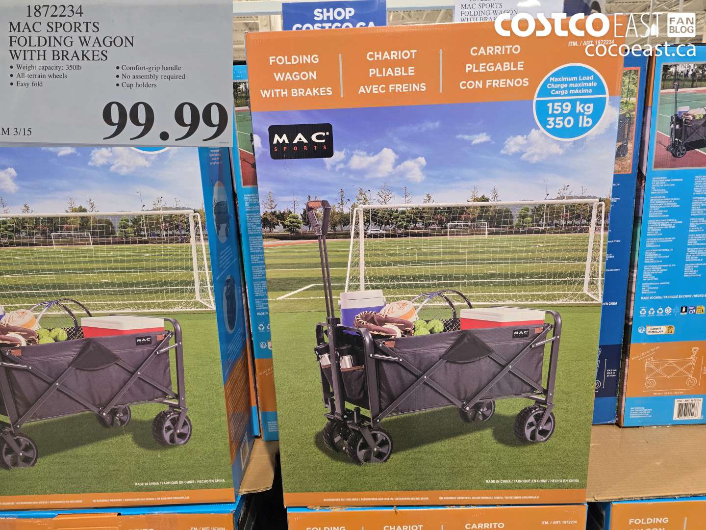 1872234 MAC SPORTS FOLDING WAGON WITH BRAKES $99.99