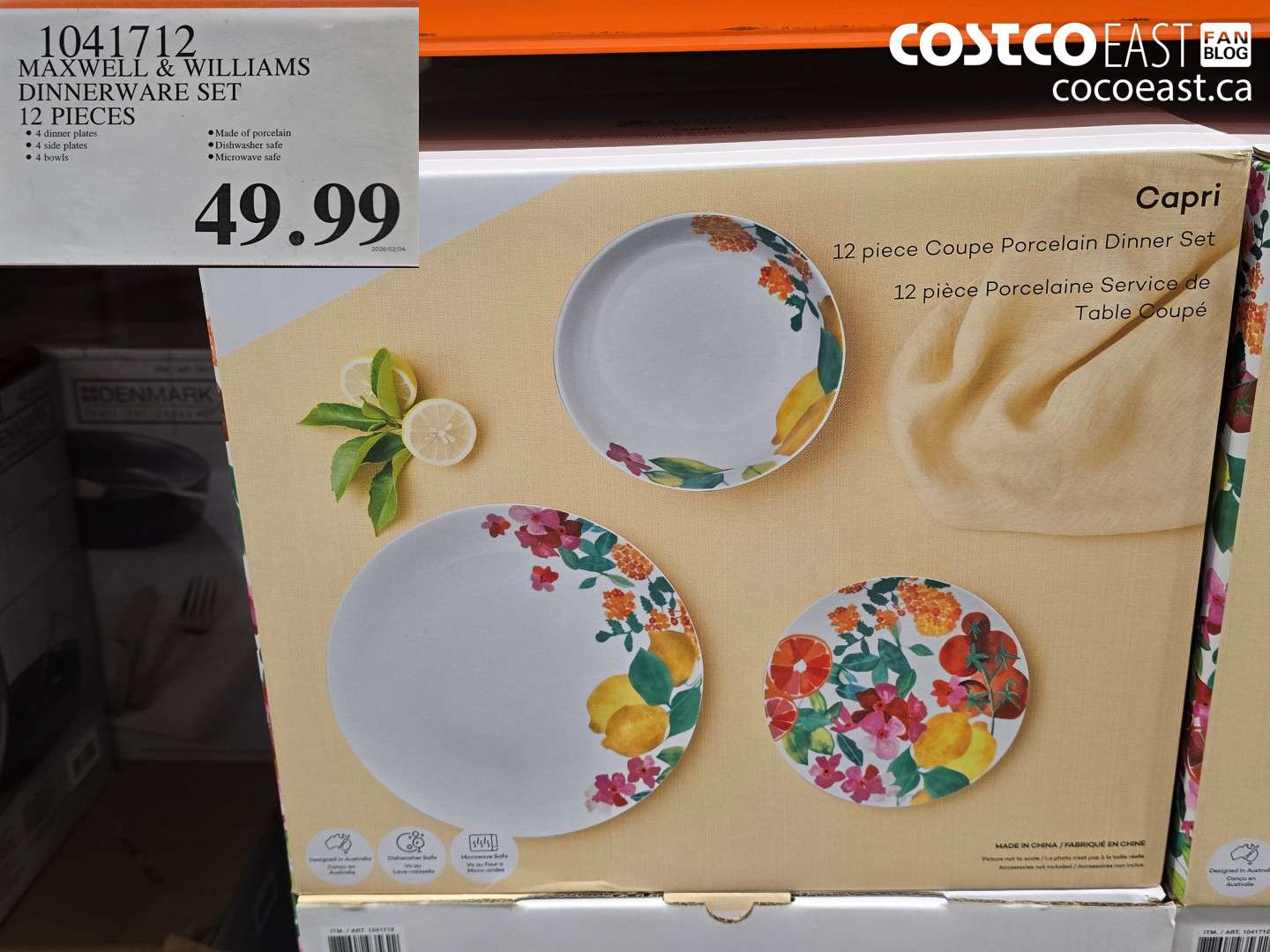 10417112 MAXWELL & WILLIAMS DINNERWARE SET 12 PIECES $49.99
