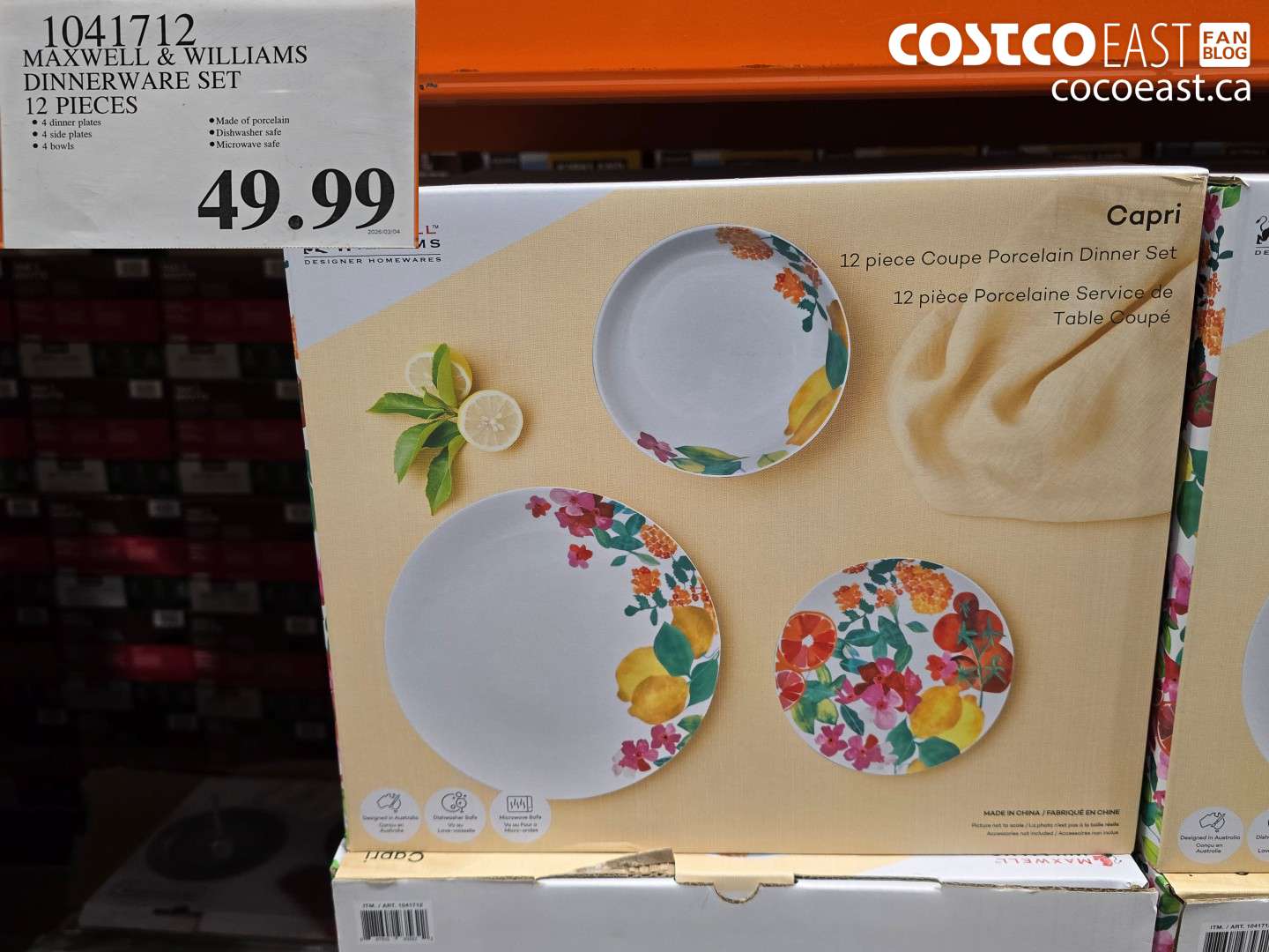 10417112 MAXWELL & WILLIAMS DINNERWARE SET 12 PIECES $49.99