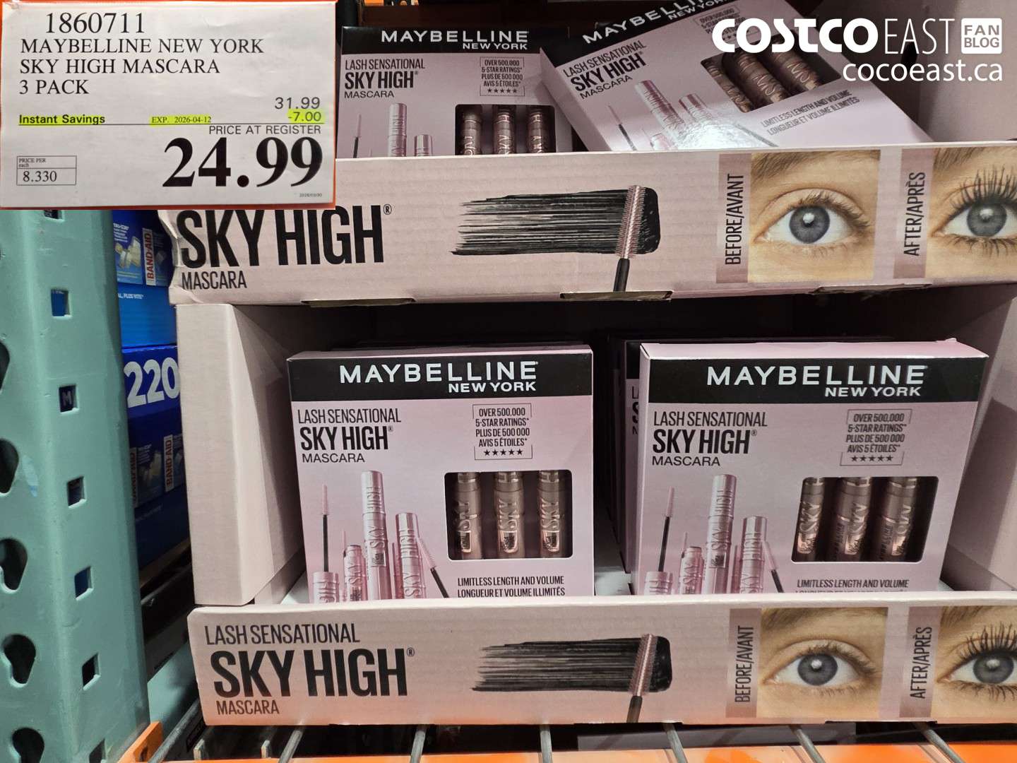 1860711 MAYBELLINE NEW YORK SKY HIGH MASCARA 3 PACK ($7.00 INSTANT SAVINGS EXPIRES ON 2026-04-12) $24.99
