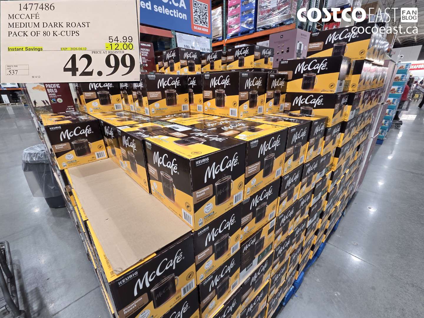 1477486 MCCAFE MEDIUM DARK ROAST PACK OF 80 K-CUPS ($12.00 INSTANT SAVINGS EXPIRES ON 2026-04-12) $42.99