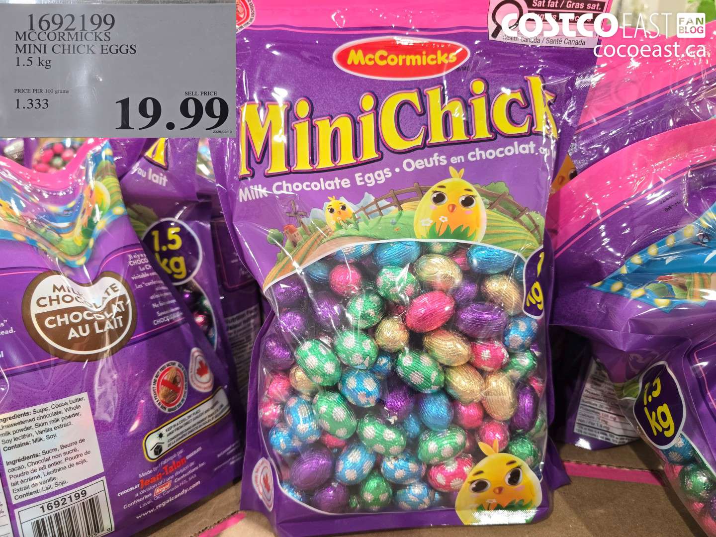 1692199 MCCORMICKS MINI CHICK EGGS 1.5 KG $19.99