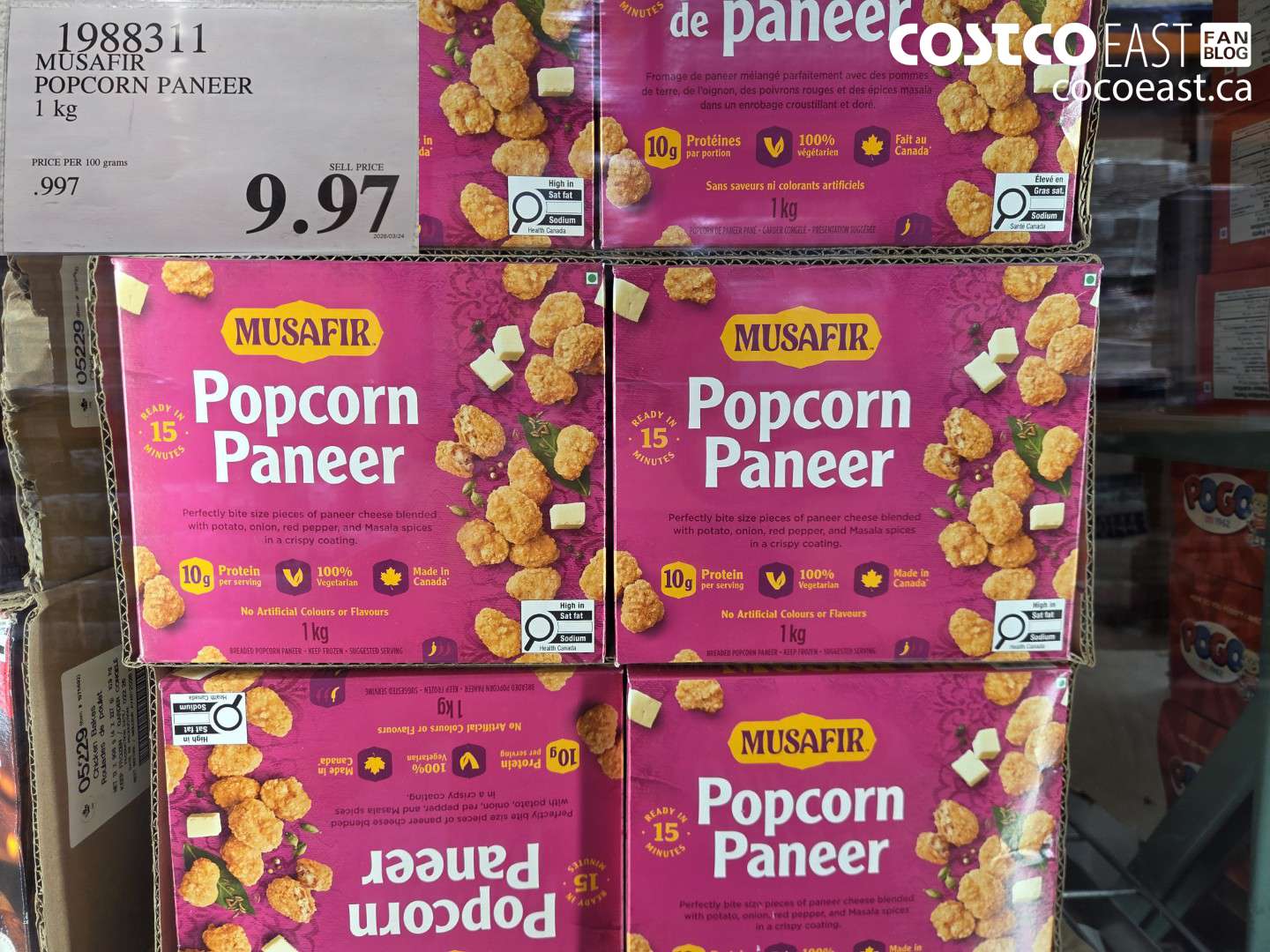 19883111 MUSAFIR POPCORN PANEER 1 KG $9.97