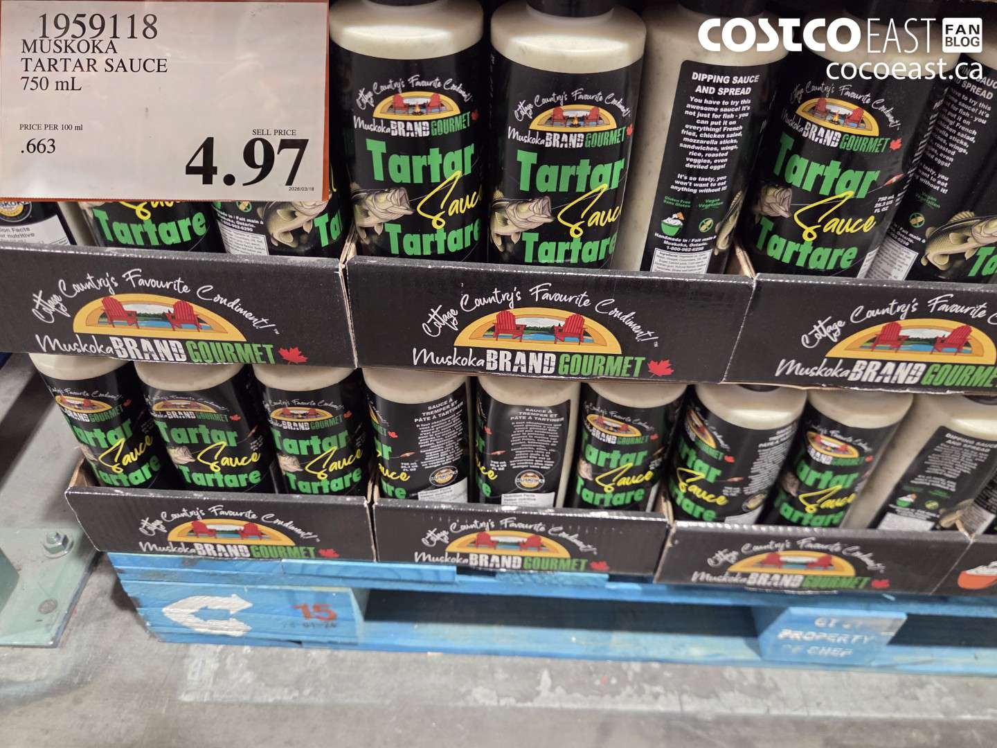 1959118 MUSKOKA TARTAR SAUCE 750 ML $4.97