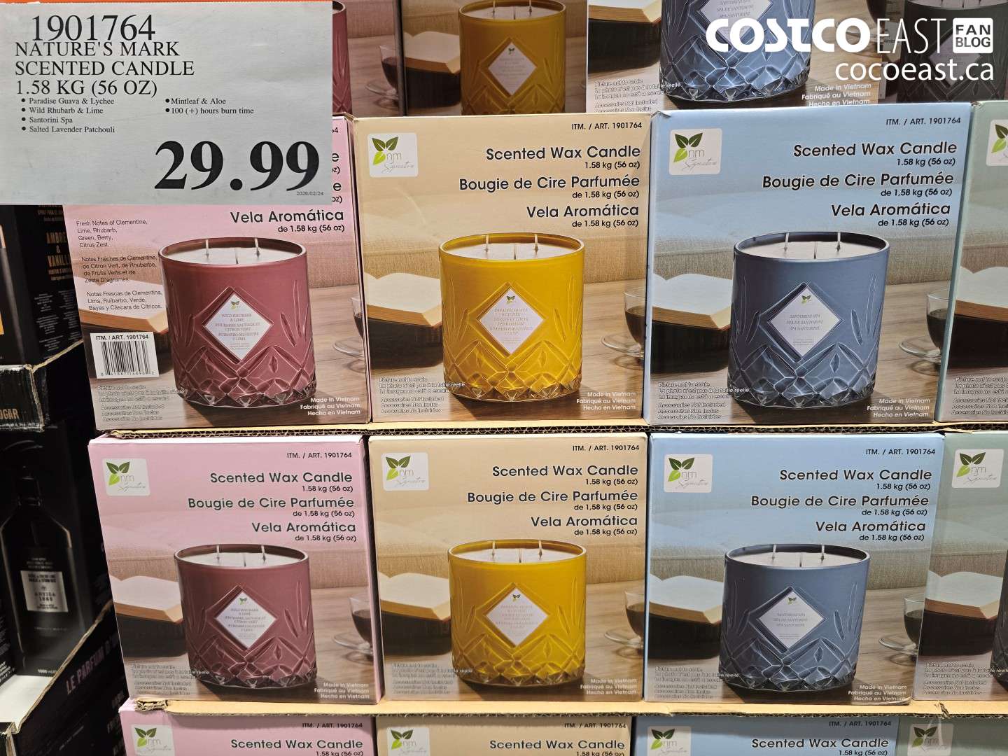 1901764 NATURE'S MARK SCENTED CANDLE 1.58 KG (56 OZ) $29.99