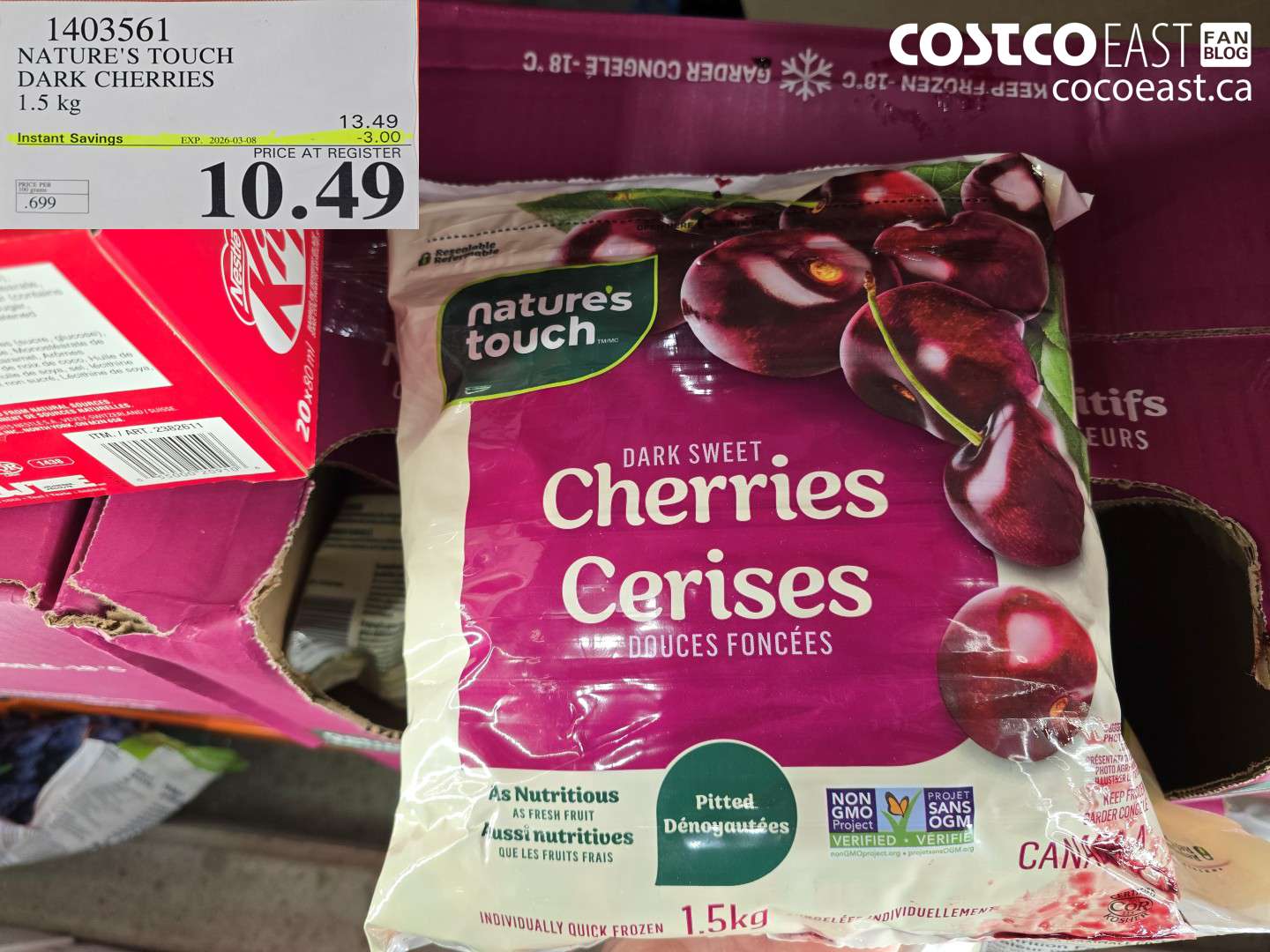 1403561 NATURE'S TOUCH DARK CHERRIES 1.5 KG ($3.00 INSTANT SAVINGS EXPIRES ON 2026-03-08) $10.49