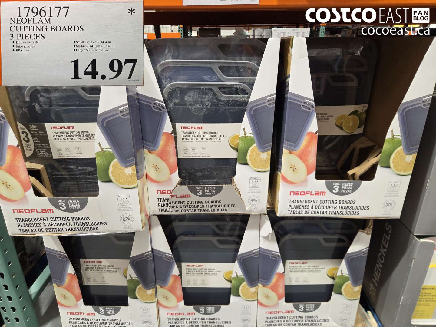 1796177 NEOFLAM CUTTING BOARDS 3 PIECES $14.97