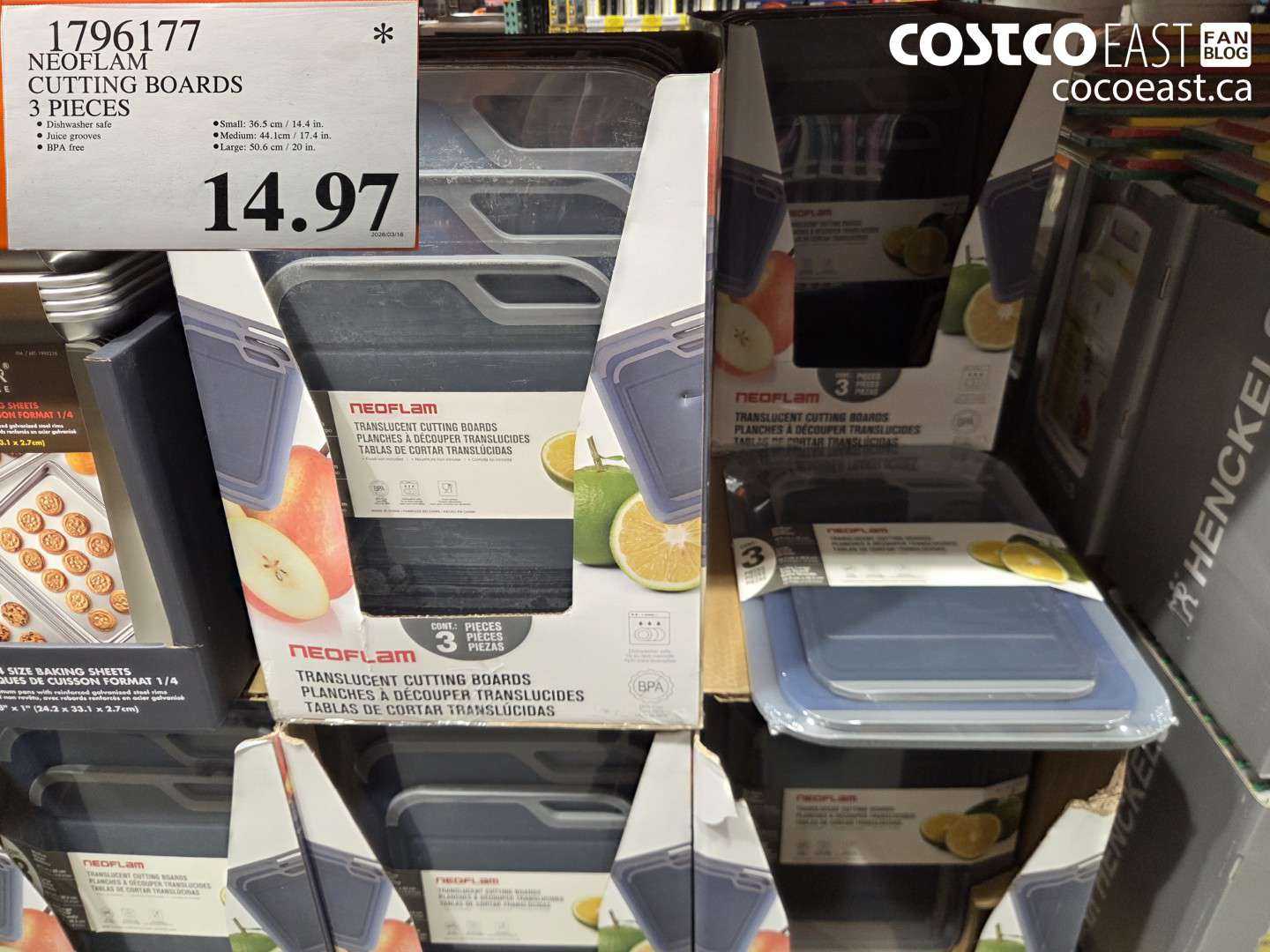 1796177 NEOFLAM CUTTING BOARDS 3 PIECES $14.97