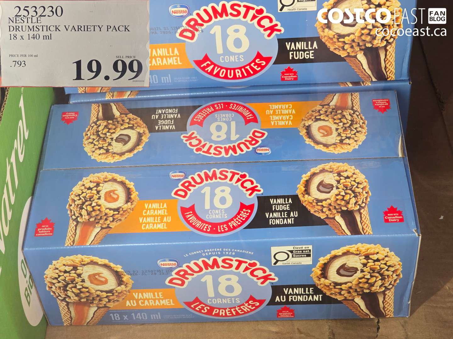 253230 NESTLE DRUMSTICK VARIETY PACK 18 X 140 ML $19.99