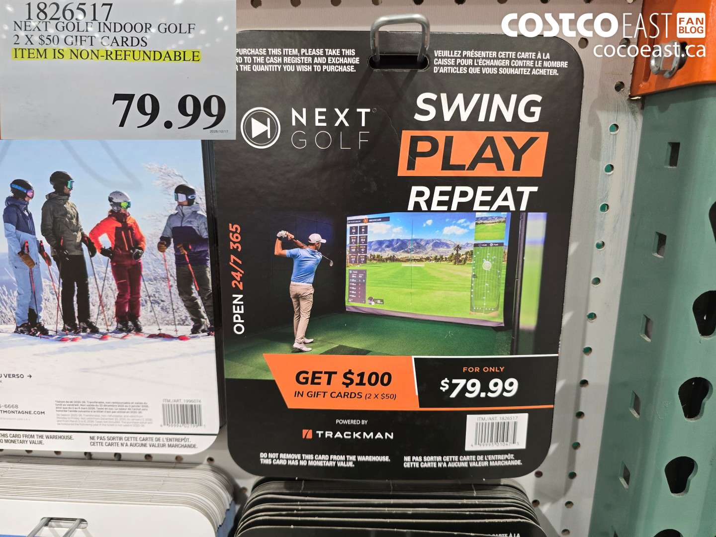 1826517 NEXT GOLF INDOOR GOLF 2 X $50 GIFT CARDS $79.99