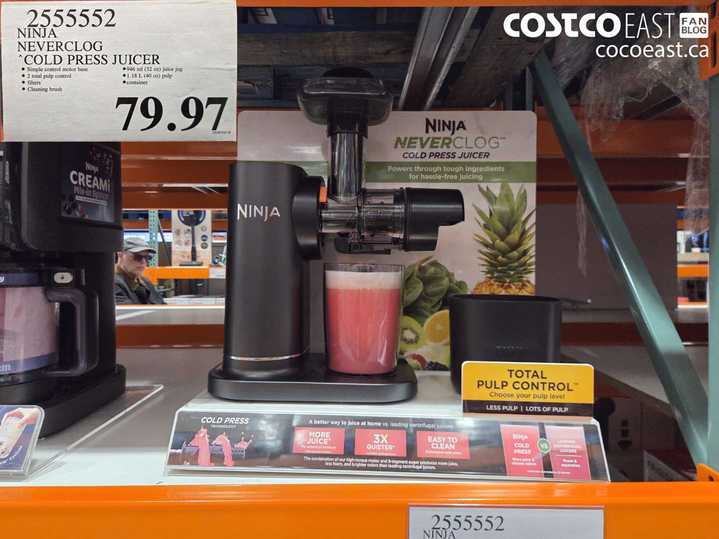 2535552 NINJA COLD PRESS JUICER $79.97