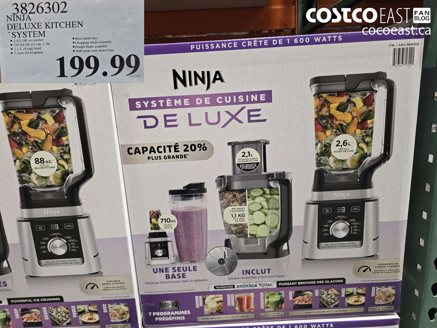 3826302 NINJA DELUXE KITCHEN SYSTEM $199.99