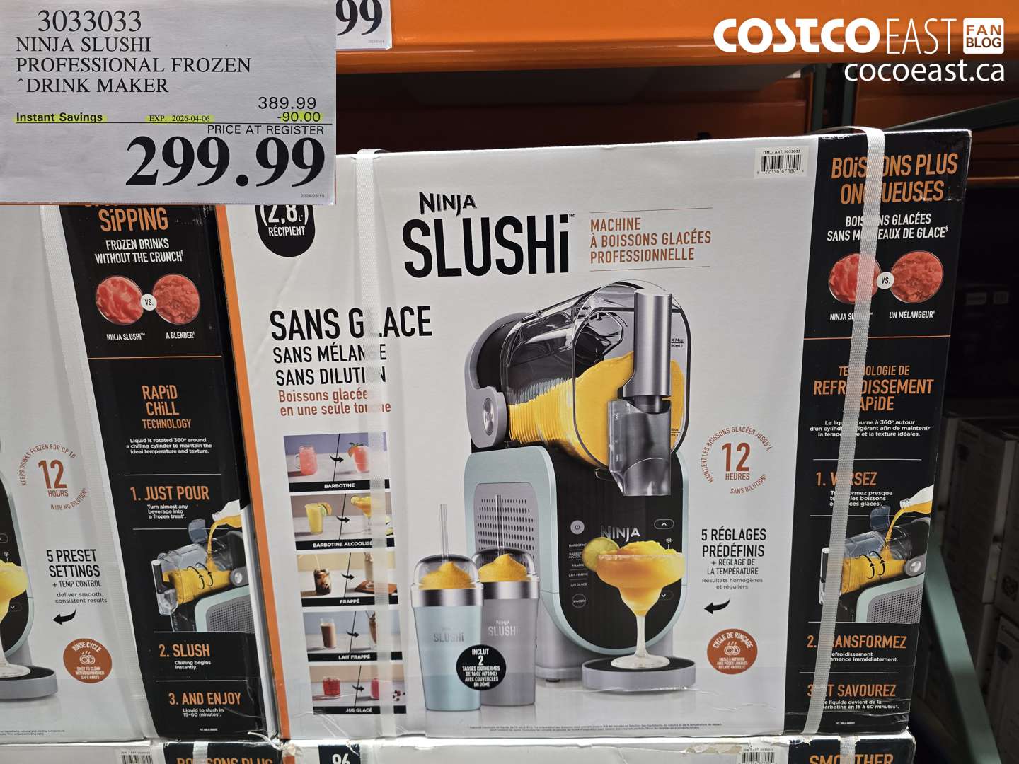 3033033 NINJA SLUSHI PROFESSIONAL FROZEN DRINK MAKER ($90.00 INSTANT SAVINGS EXPIRES ON 2026-04-06) $299.99