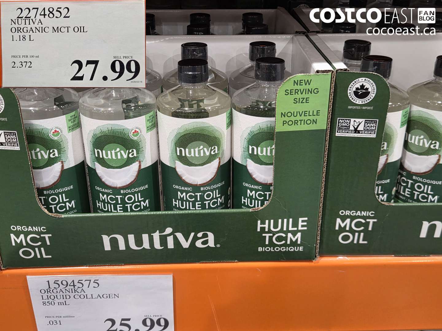 22774852 NUTIVA ORGANIC MCT OIL 1.18 L $27.99