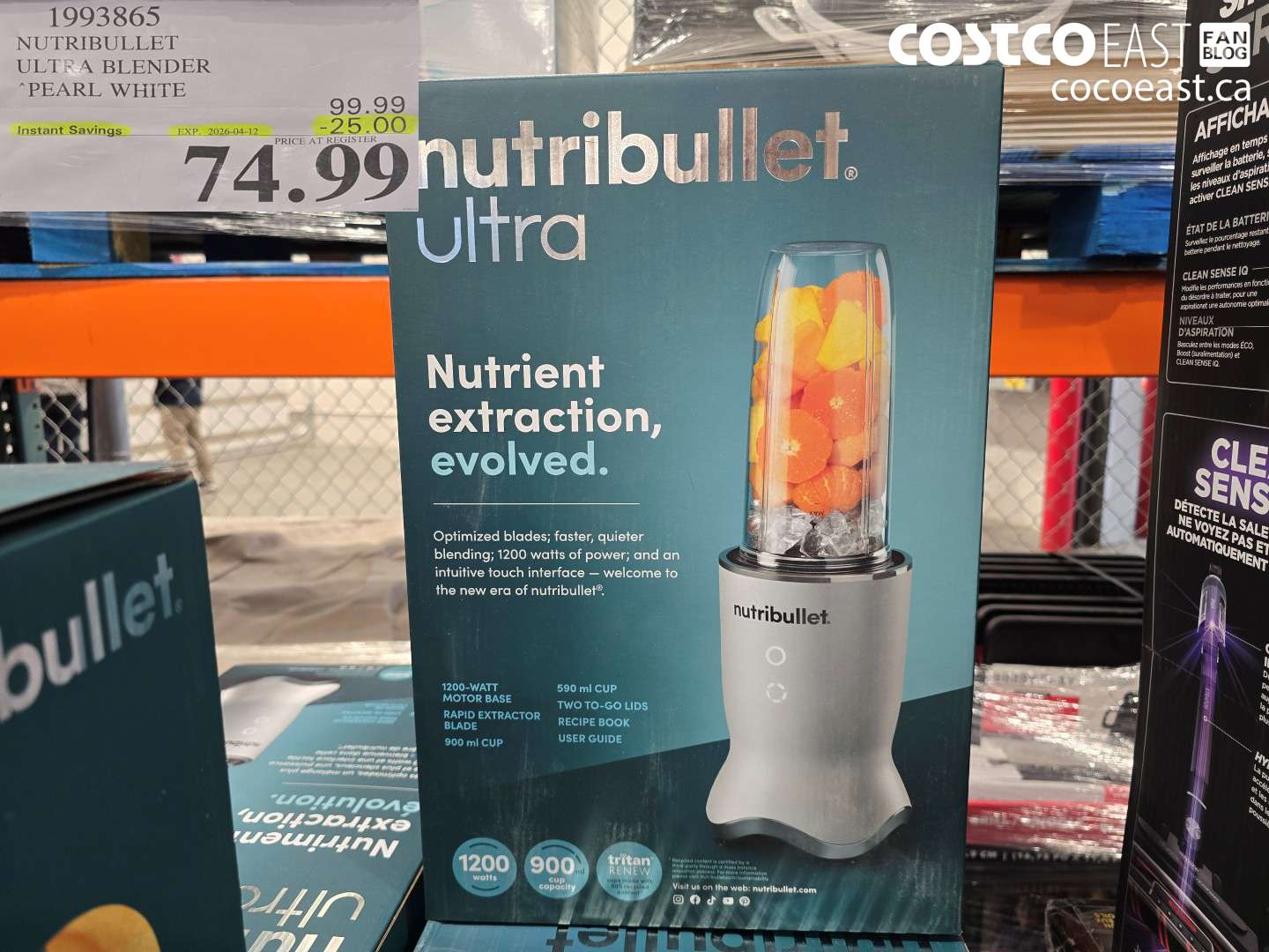 1993865 NUTRIBULLET ULTRA BLENDER PEARL WHITE ($25.00 INSTANT SAVINGS EXPIRES ON 2026-04-12) $74.99