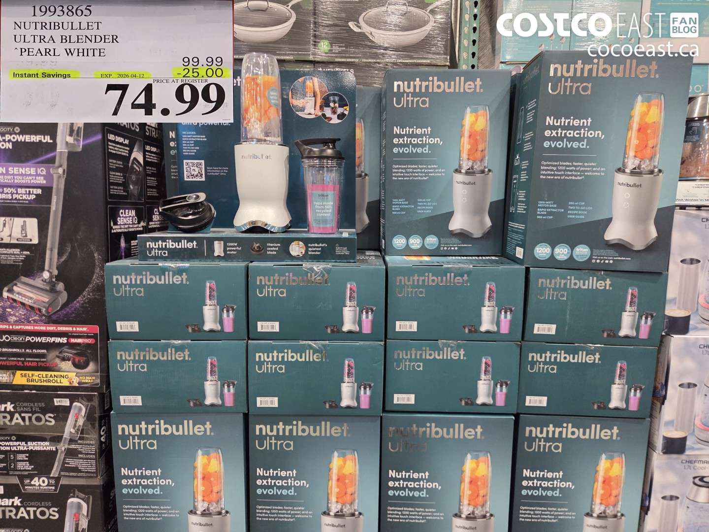 1993865 NUTRIBULLET ULTRA BLENDER PEARL WHITE ($25.00 INSTANT SAVINGS EXPIRES ON 2026-04-12) $74.99