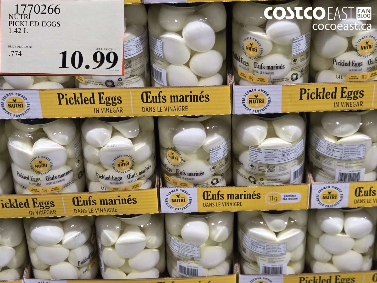 1770266 NUTRI PICKLED EGGS 1.42 L $10.99
